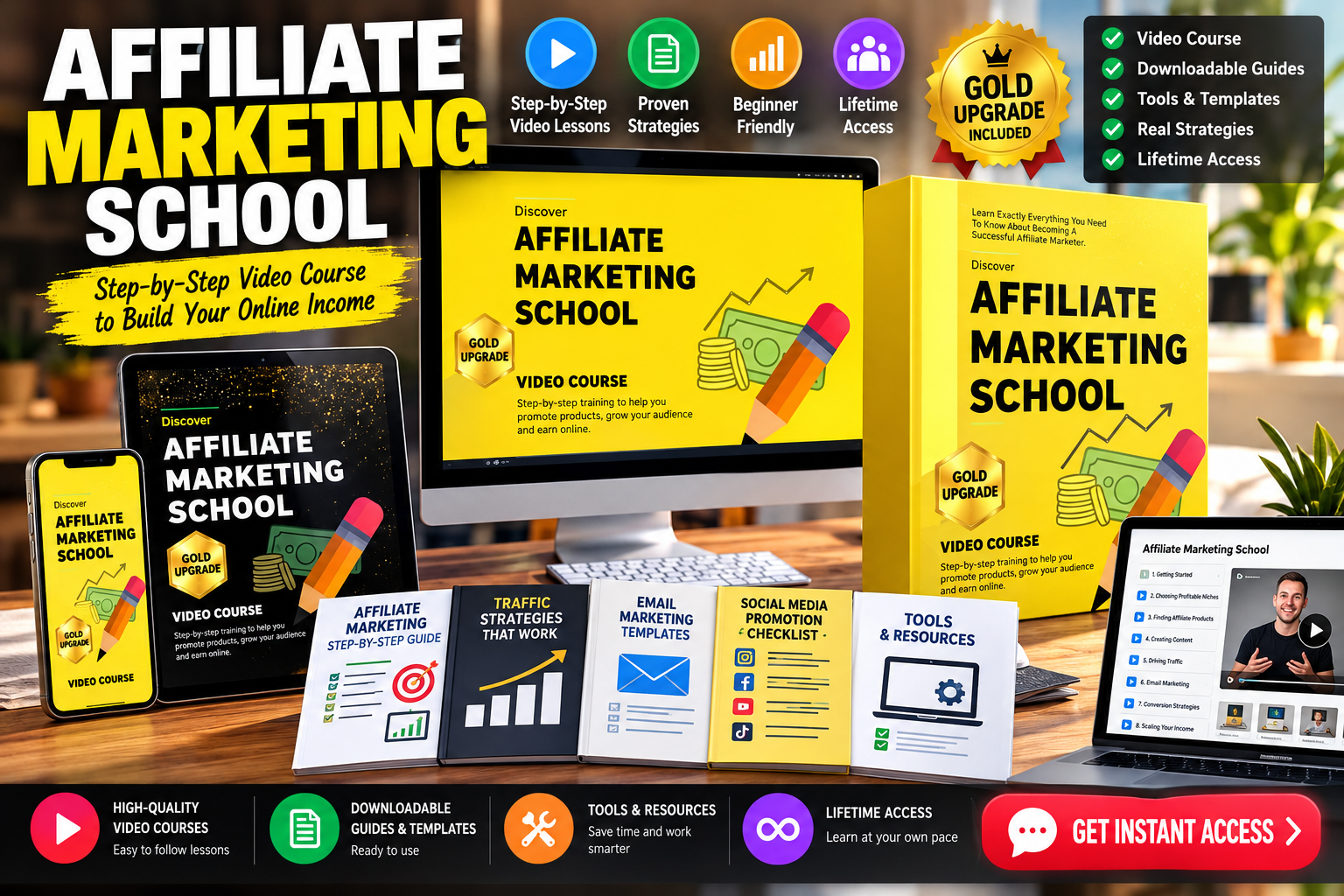 Affiliate Marketing School: Step‑by‑Step Video Course